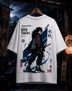 Teeyatra Giyu Tomioka Oversized T-Shirt – White