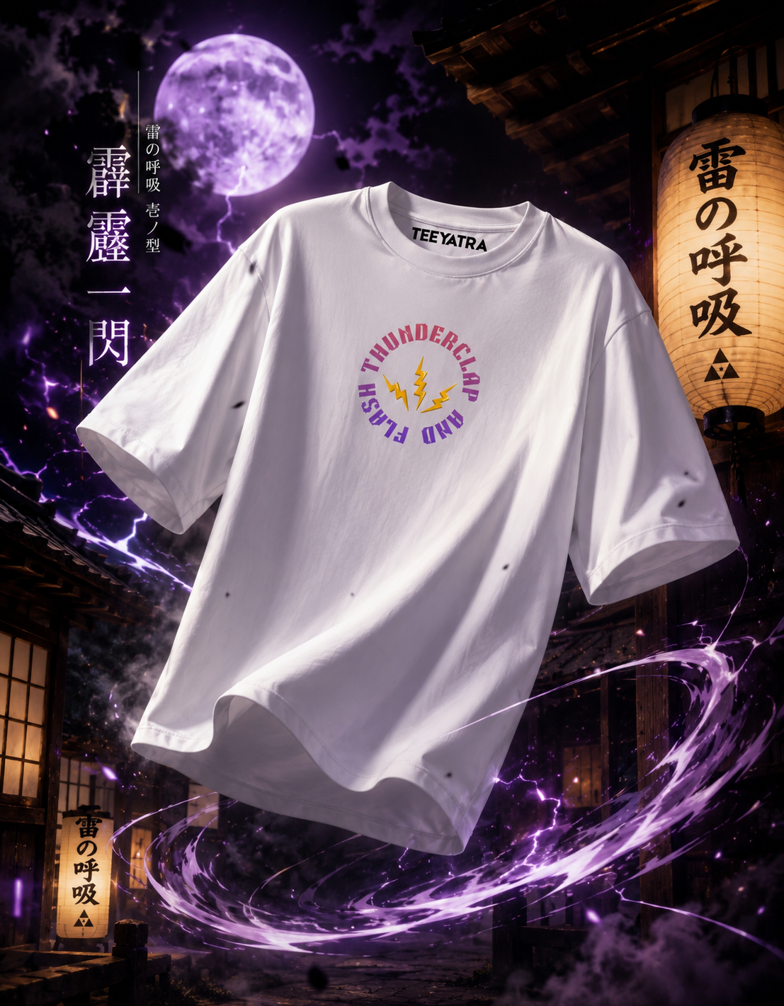 Teeyatra Zenitsu Thunderclap Oversized T-Shirt