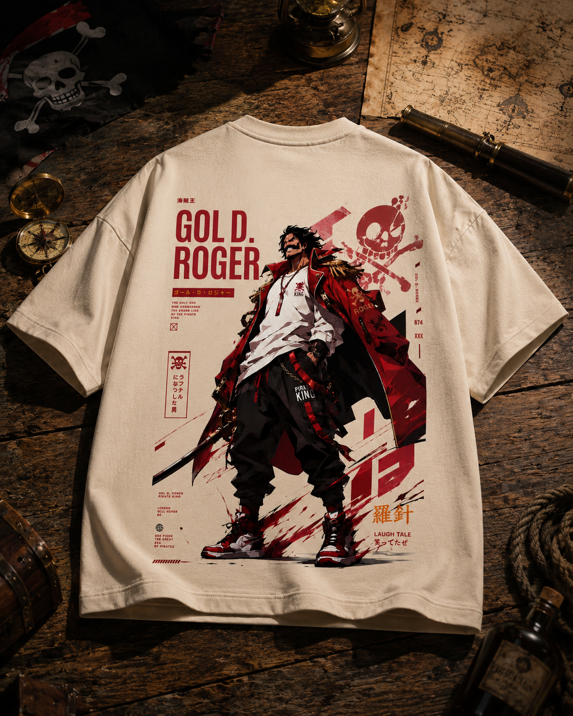 Teeyatra Gol D. Roger Oversized T-Shirt