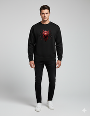 Spider-Man Miles Morales Black Men's Sweatshirt | Teeyatra | Marvel