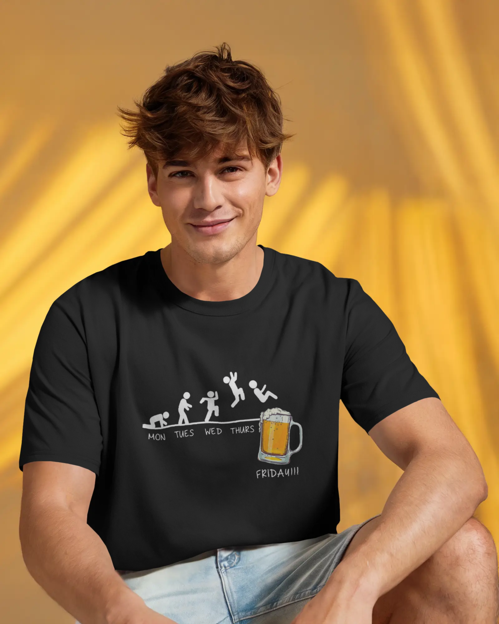 The Friday Finisher Men's Classic Crew T-Shirt | Teeyatra | Abstract