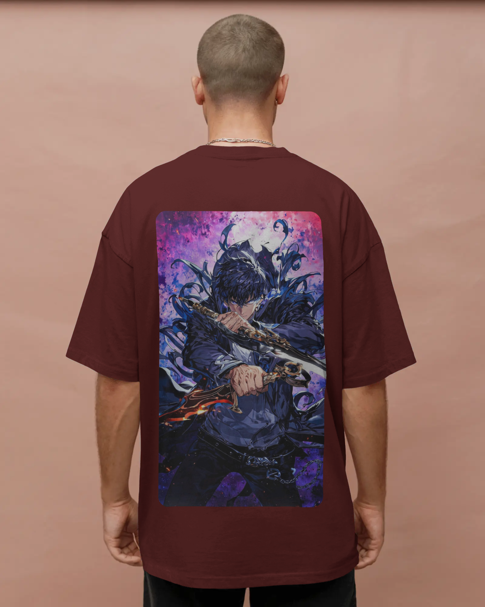 Solo Leveling Sung Jin-woo Men's Oversized Classic T-shirt | Teeyatra | Anime