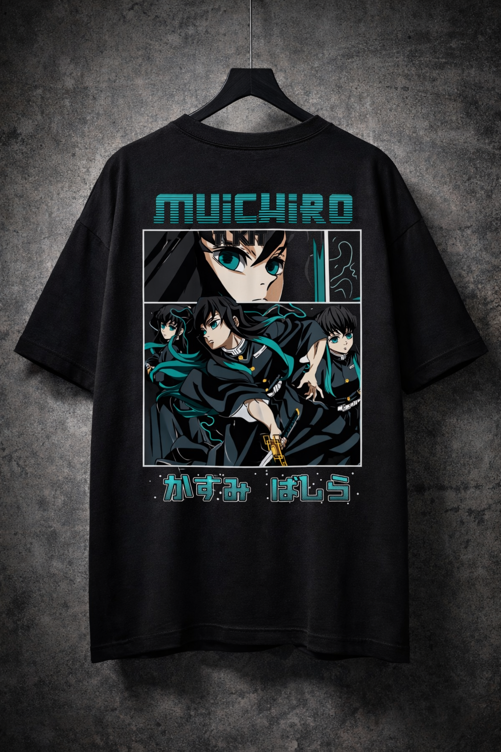 Teeyatra Mist Hashira Muichiro Oversized 240 GSM Tee