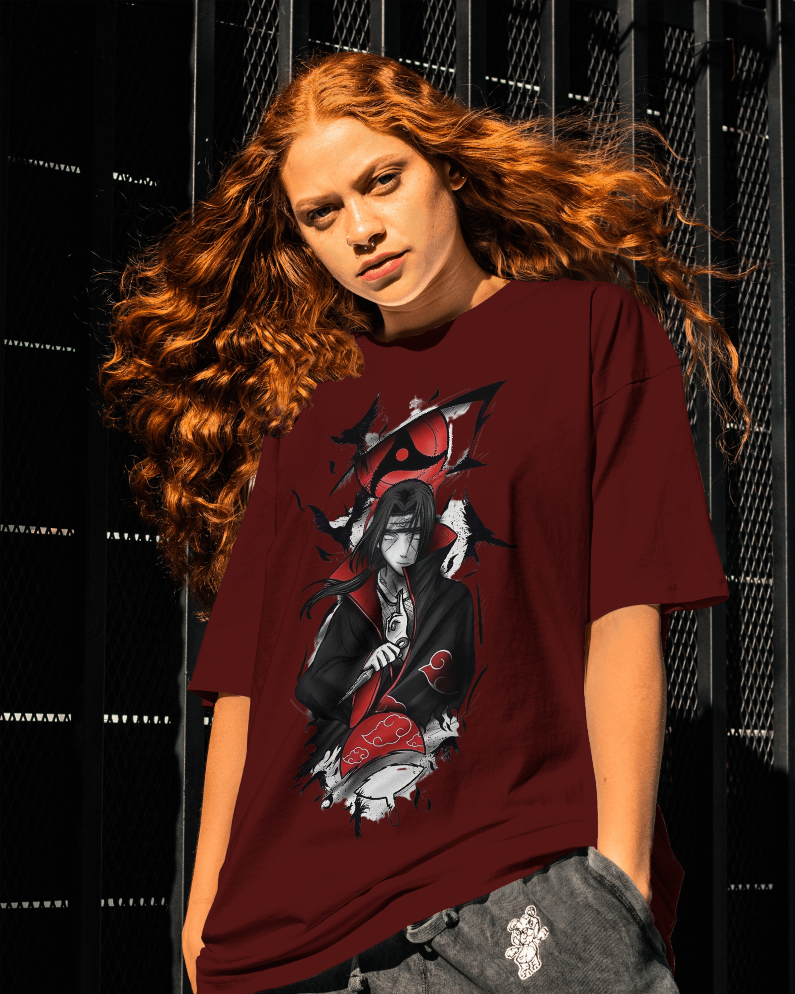 Akatsuki Itachi Uchiha Fan Unisex Oversized Classic T-shirt | Teeyatra | Anime