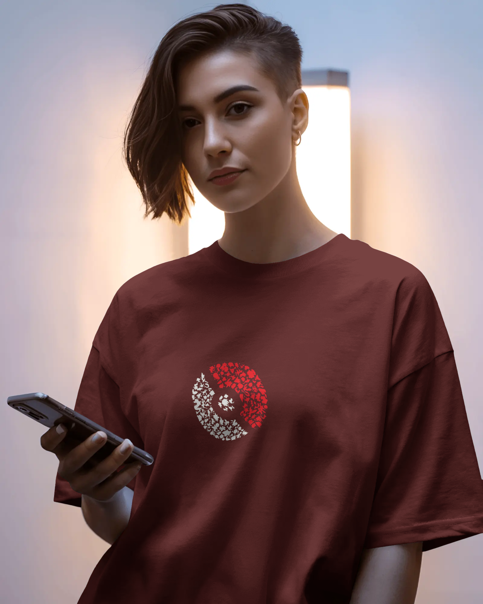 Charmander & Charizard Evolution Ladies Oversized Classic T-shirt | Teeyatra | Anime