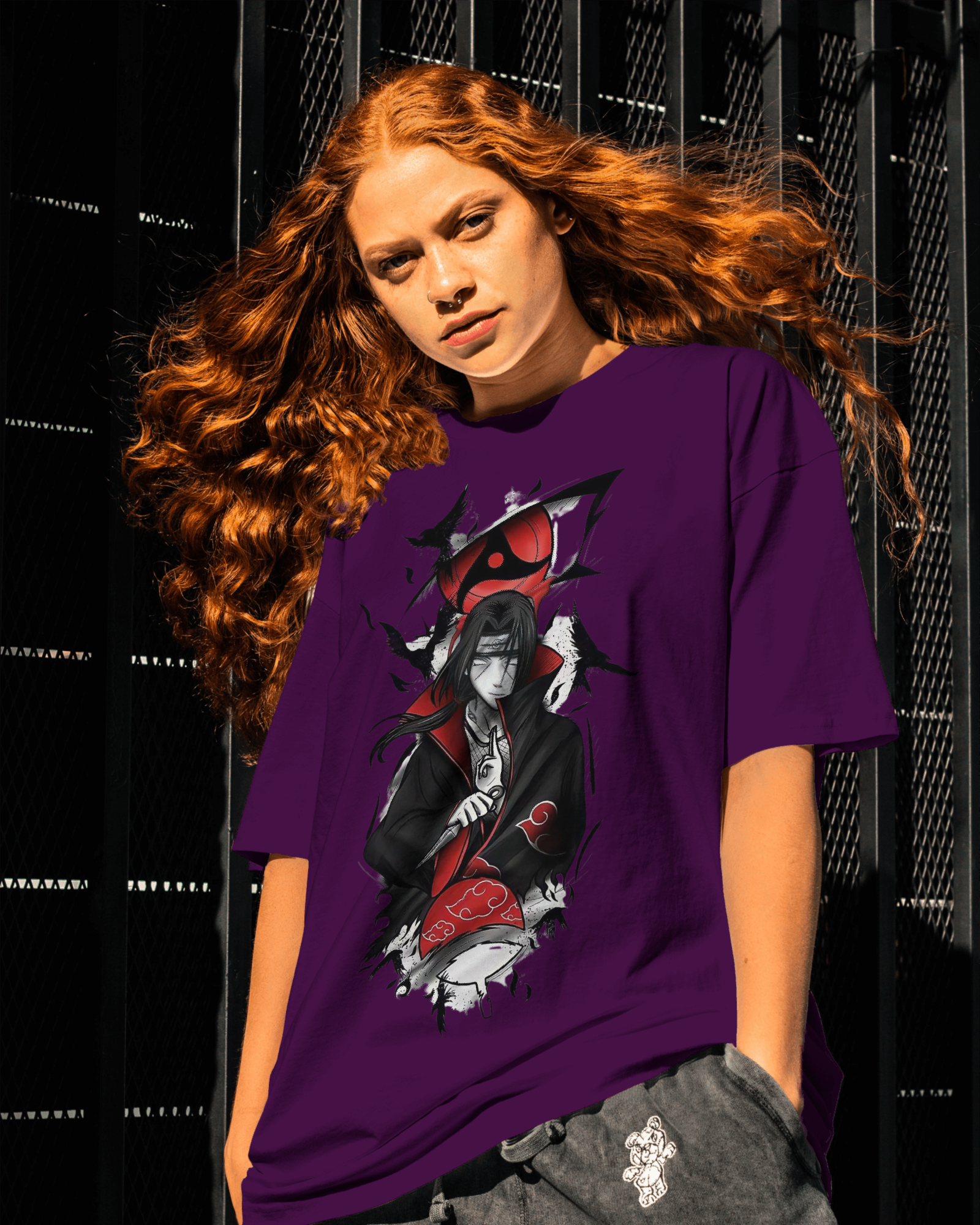 Akatsuki Itachi Uchiha Fan Unisex Oversized Classic T-shirt | Teeyatra | Anime