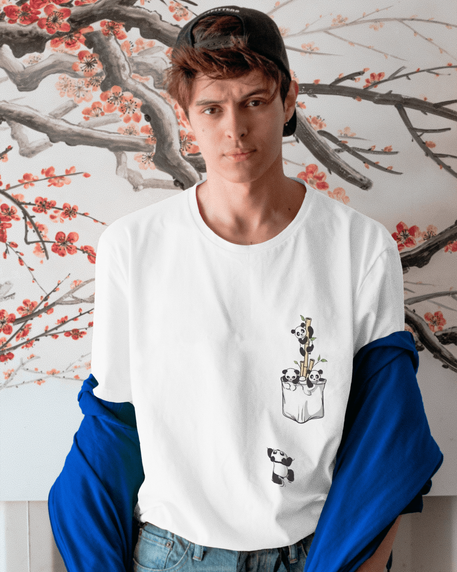 The Great Escape Cartoon Panda Men's Full Sleeve T-Shirt | Teeyatra