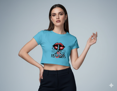 The Fearless Statement Crop Top | Teeyatra | Abstract