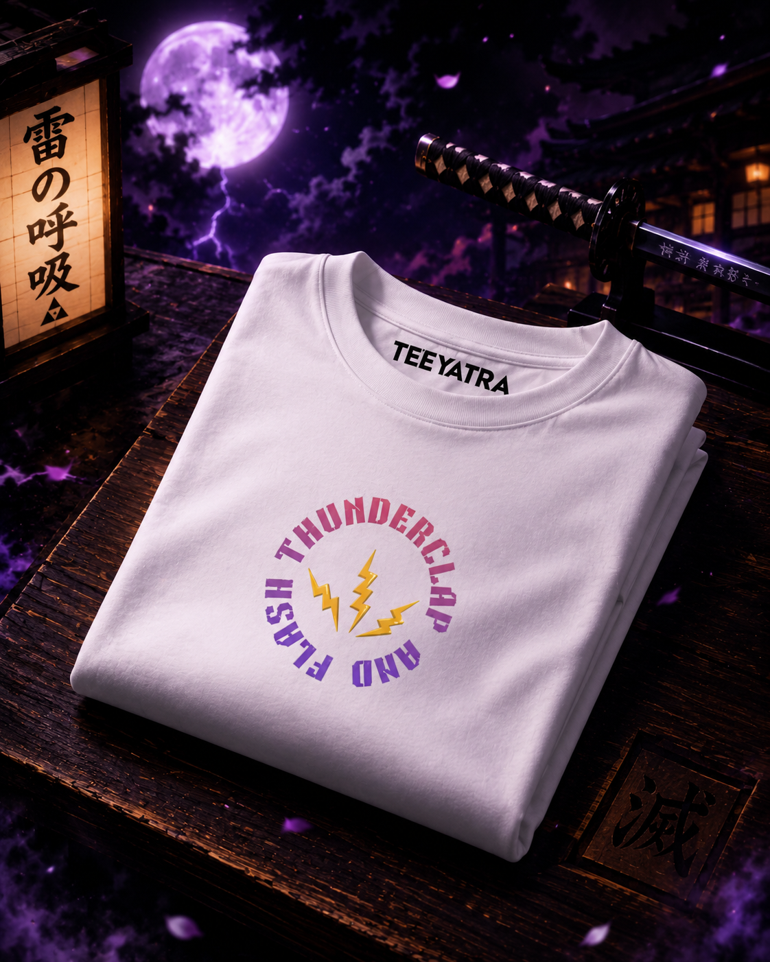 Teeyatra Zenitsu Thunderclap Oversized T-Shirt