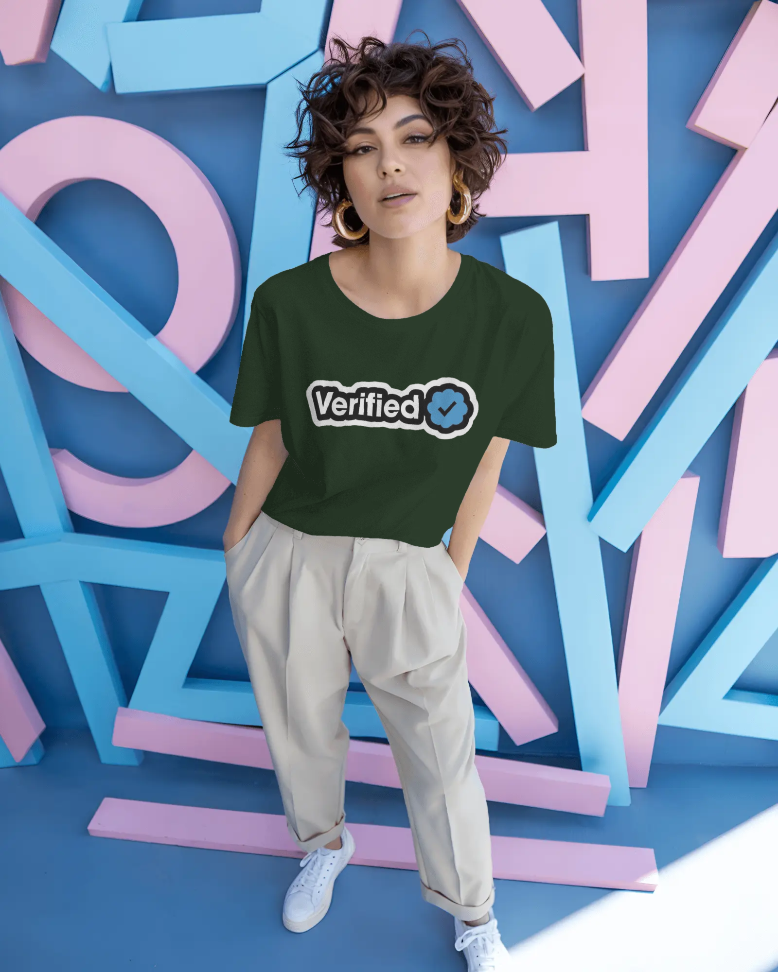 Officially Verified Ladies Classic Crew T-Shirt | Teeyatra | Abstract