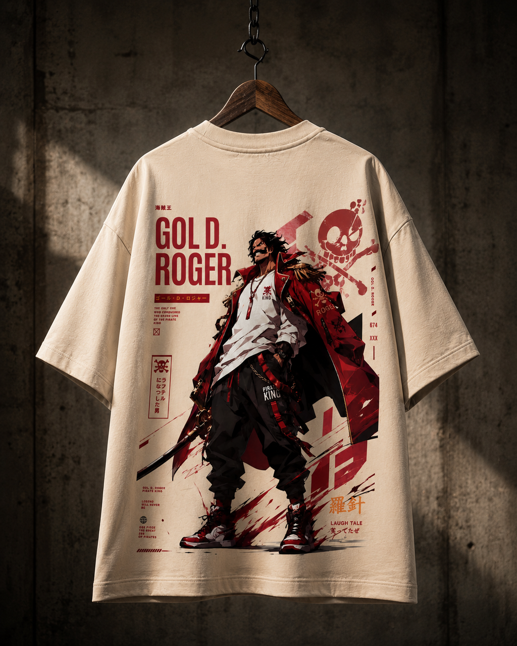 Teeyatra Gol D. Roger Oversized T-Shirt
