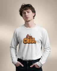 Chill Mode On Full Sleeve T-Shirt | Teeyatra | Cartoon