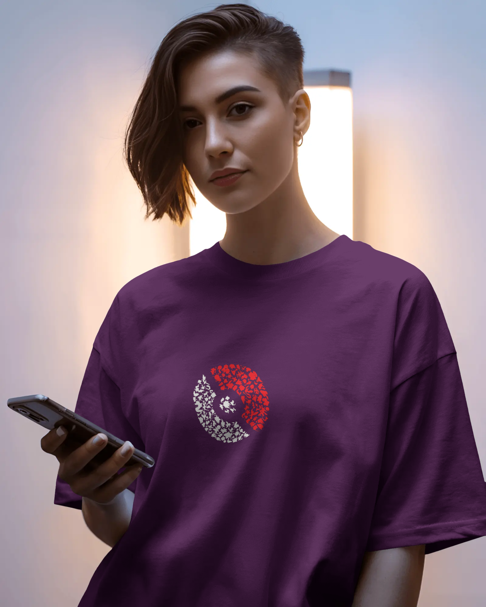 Charmander & Charizard Evolution Ladies Oversized Classic T-shirt | Teeyatra | Anime