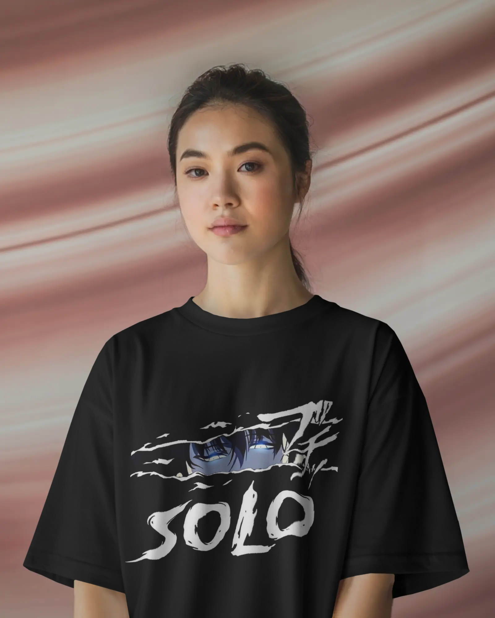 Solo Leveling Sung Jin-woo Ladies Oversized Classic T-shirt | Teeyatra | Anime