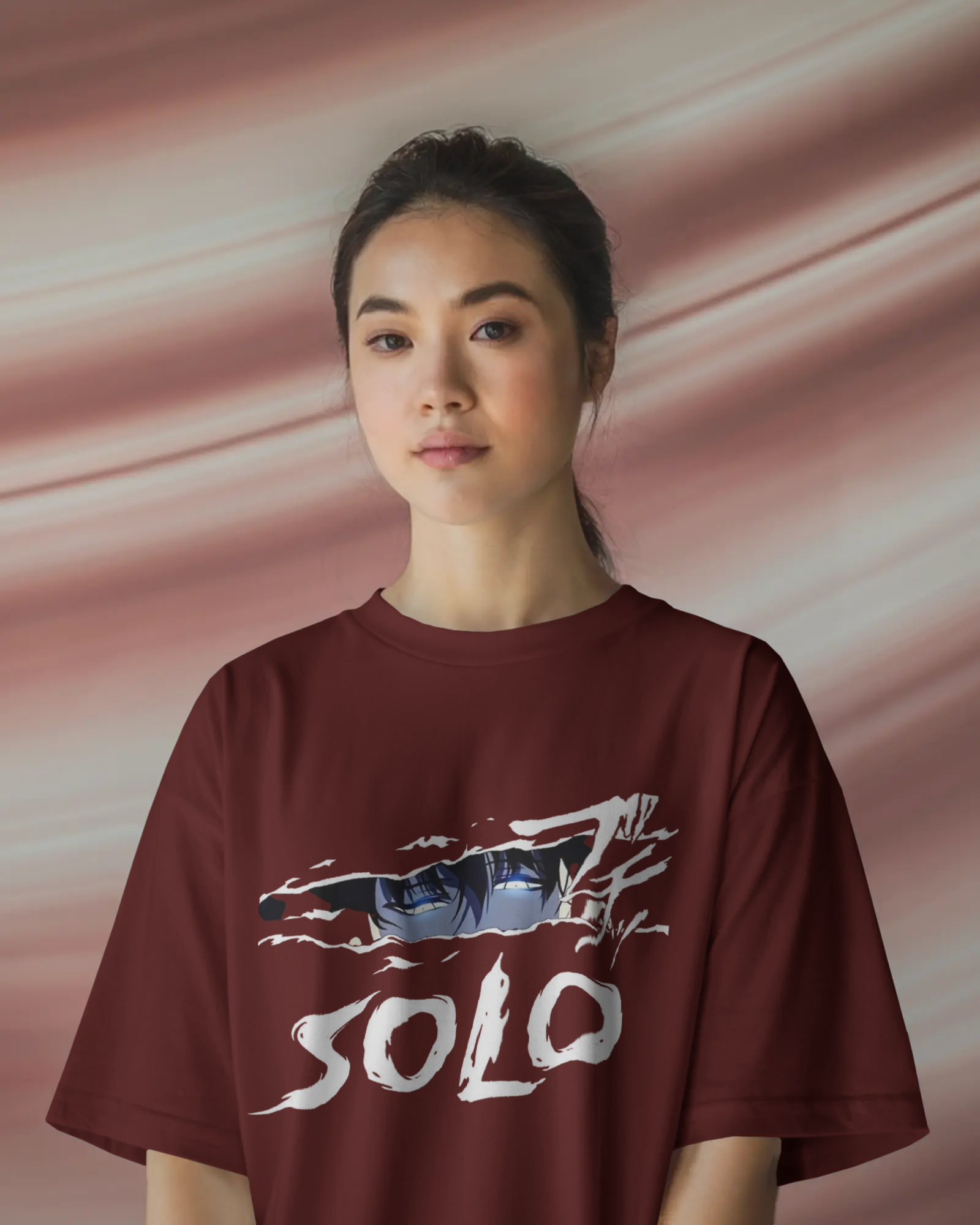 Solo Leveling Sung Jin-woo Ladies Oversized Classic T-shirt | Teeyatra | Anime