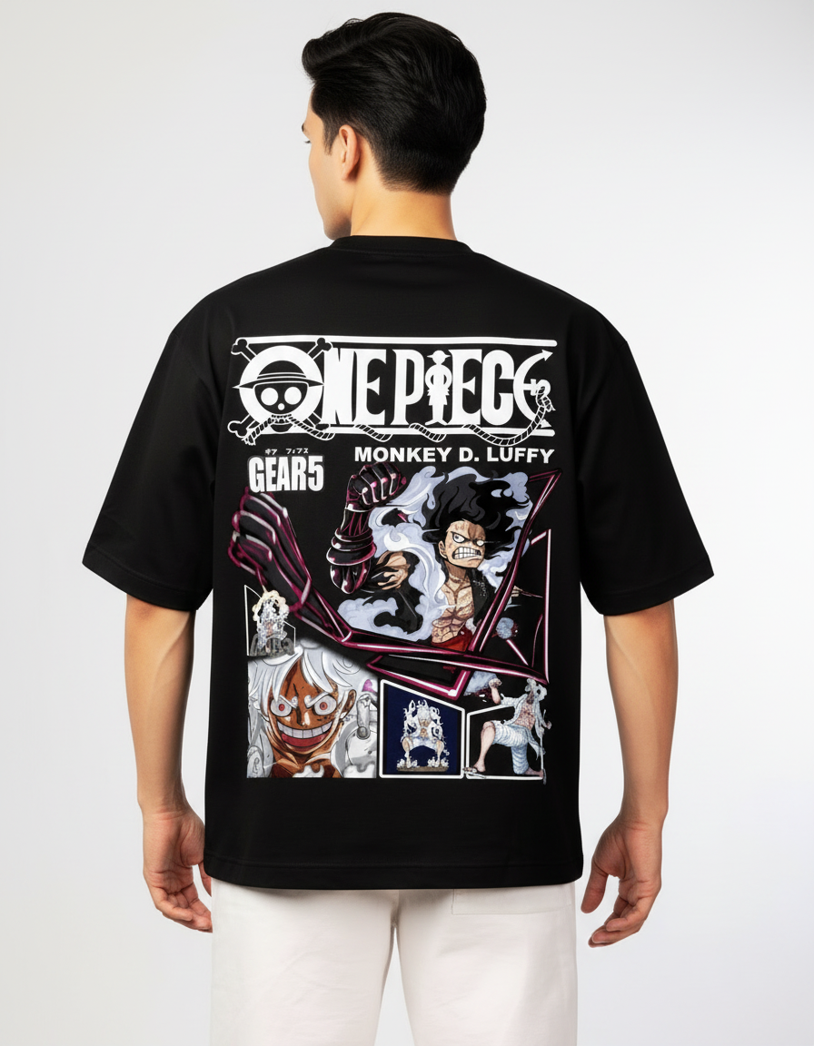 Luffy Gear 5 Liberation Warrior - Premium Oversized Anime T-Shirt by Teeyatra
