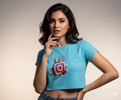 Insta Queen Crop Top | Teeyatra | Abatract