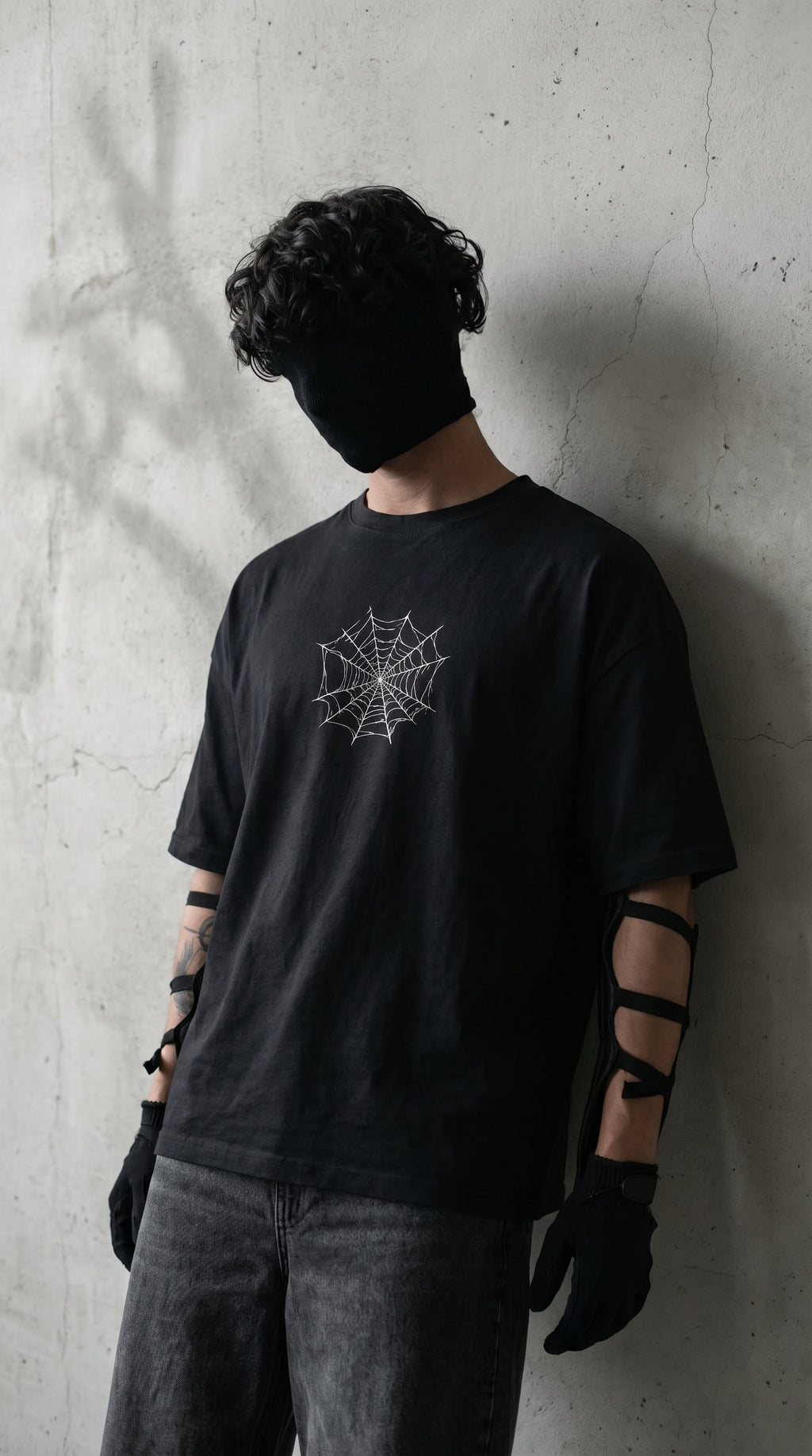 Teeyatra Spider Trinity Oversized T-Shirt