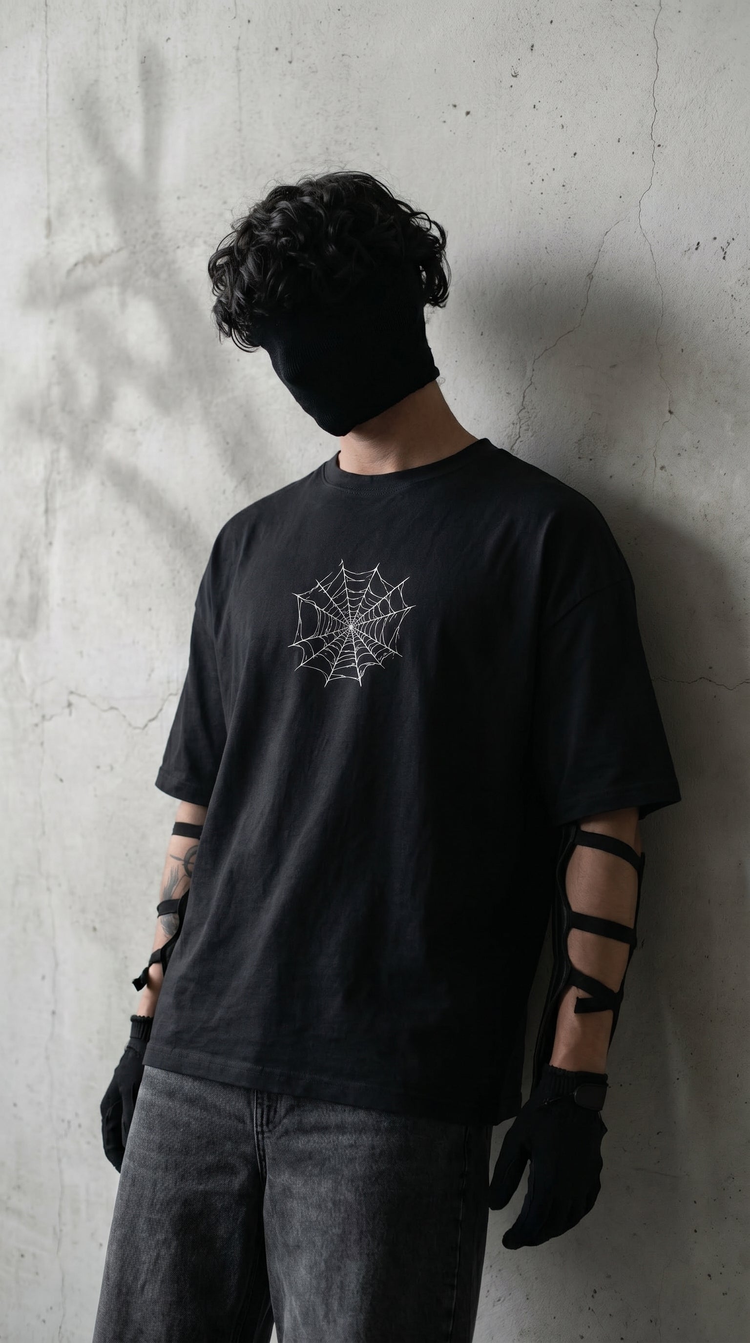 Teeyatra Spider Trinity Oversized T-Shirt