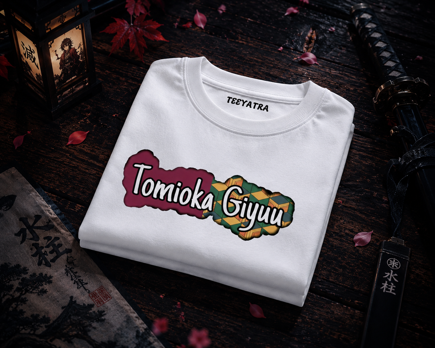 Teeyatra Giyu Tomioka Oversized T-Shirt – White