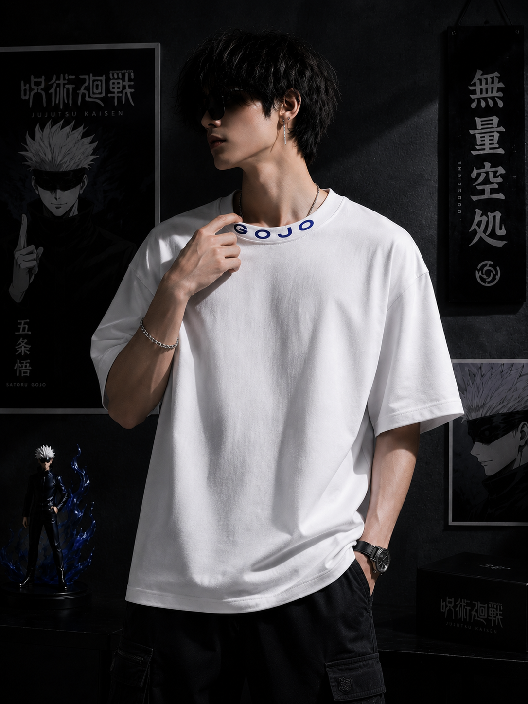Teeyatra Gojo Infinity Flame Oversized T-Shirt