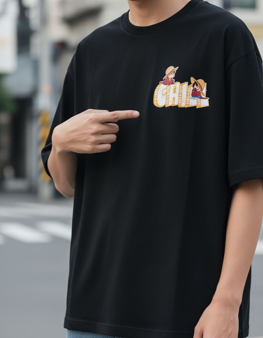 Luffy "Chill" Edition - One Piece | Premium Oversized Streetwear T-Shirt