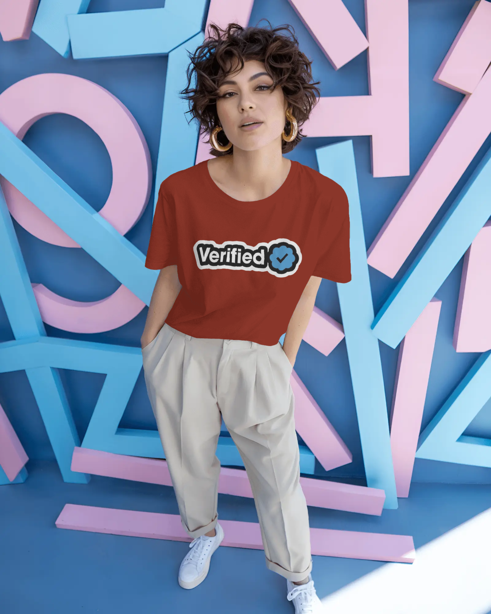 Officially Verified Ladies Classic Crew T-Shirt | Teeyatra | Abstract