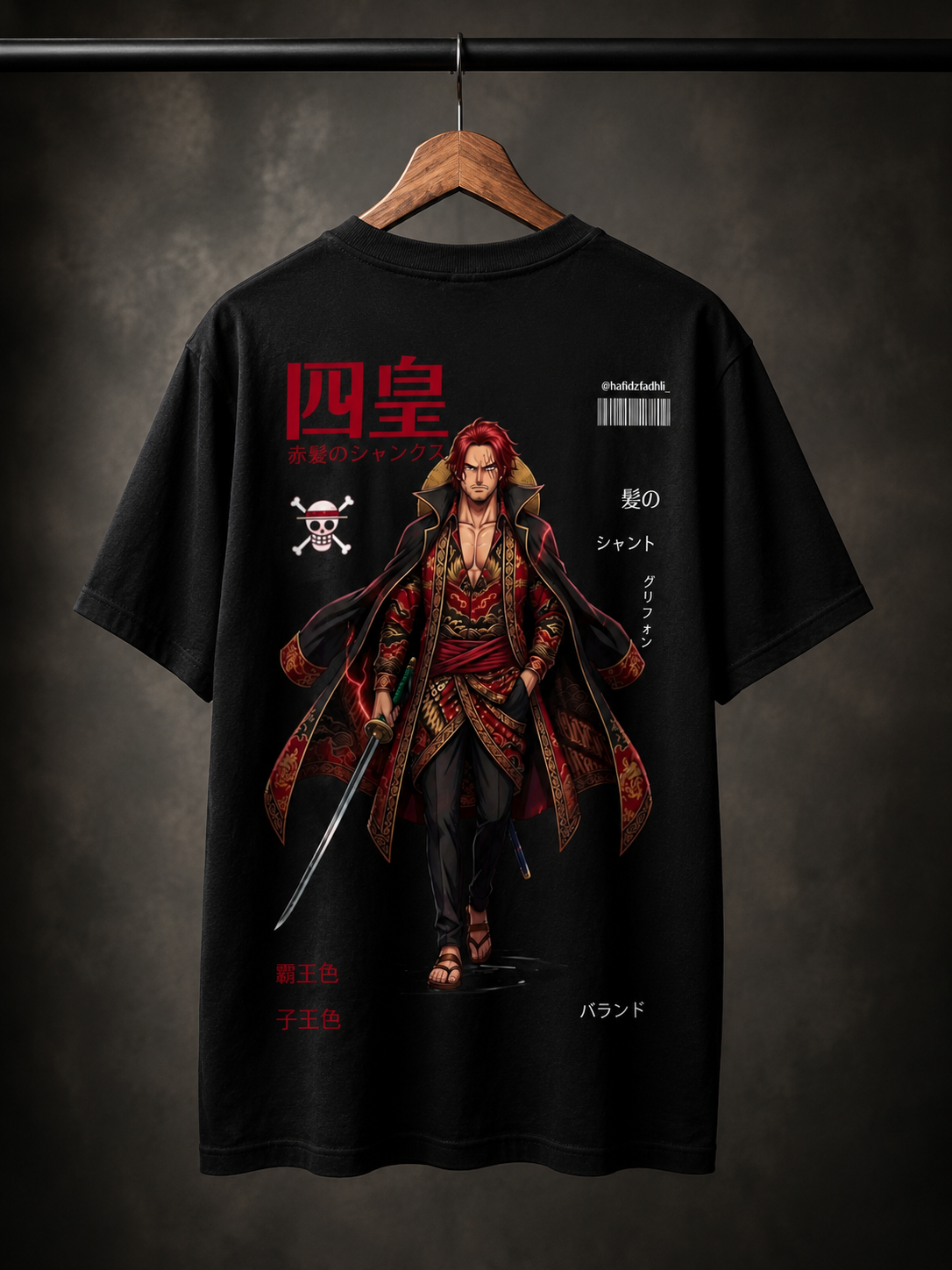 Teeyatra Shanks Red Emperor Oversized T-Shirt