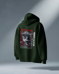 Demon Slayer Tanjiro Kamado Anime Back Print Men's Hoodie | Teeyatra