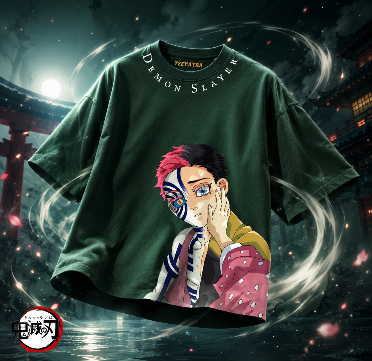 Teeyatra Demon Slayer Akaza Aura Oversized T-Shirt