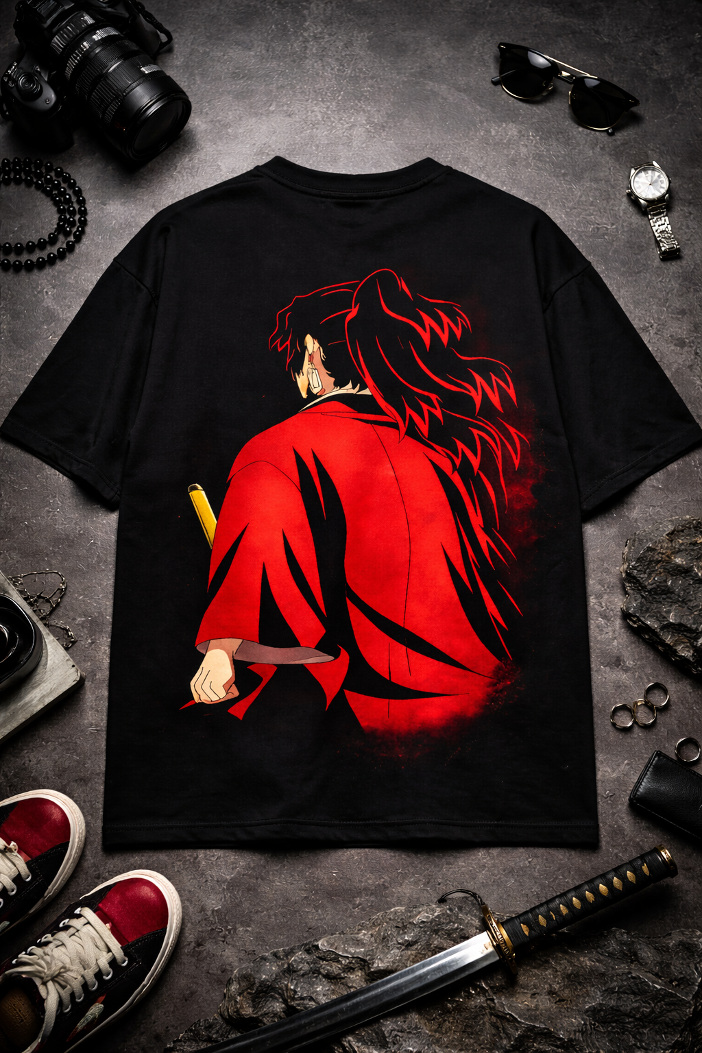 Yoriichi Tsugikuni Oversized T-Shirt – 240 GSM French Terry | Premium Anime Streetwear by TeeYatra