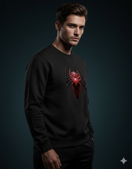 Spider-Man Miles Morales Black Men's Sweatshirt | Teeyatra | Marvel