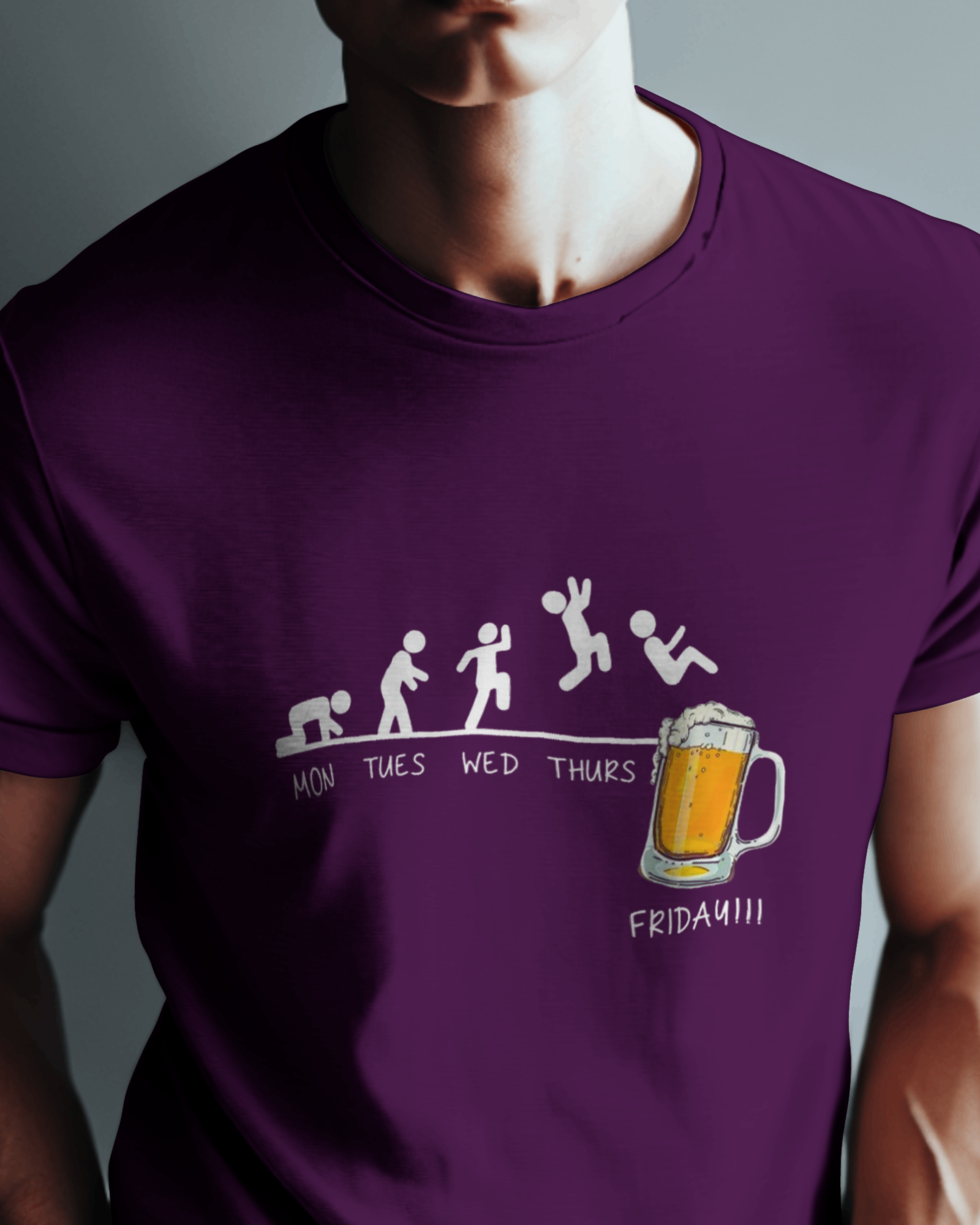 The Friday Finisher Men's Classic Crew T-Shirt | Teeyatra | Abstract