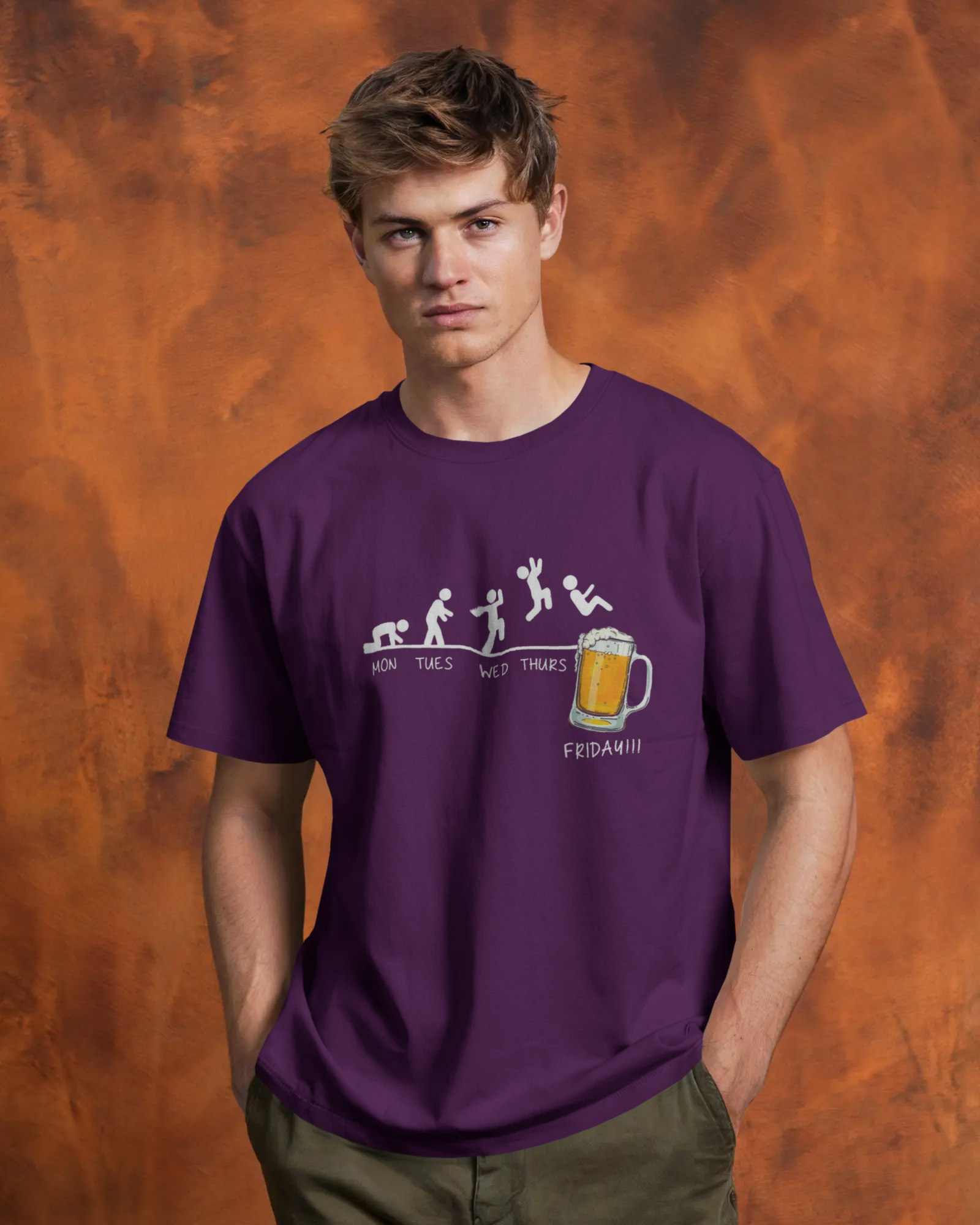 The Friday Finisher Men's Classic Crew T-Shirt | Teeyatra | Abstract