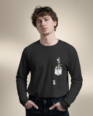 The Great Escape Cartoon Panda Men's Full Sleeve T-Shirt | Teeyatra