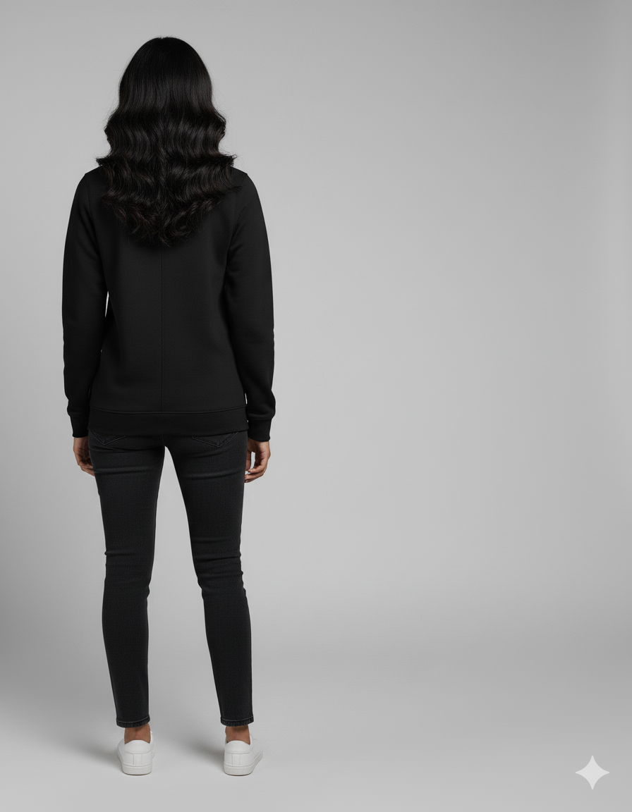 Spider-Man Miles Morales Black Ladies Sweatshirt | Teeyatra | Marvel
