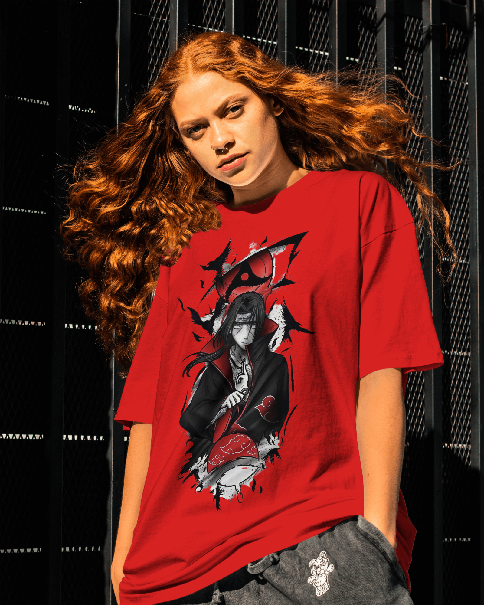 Akatsuki Itachi Uchiha Fan Unisex Oversized Classic T-shirt | Teeyatra | Anime