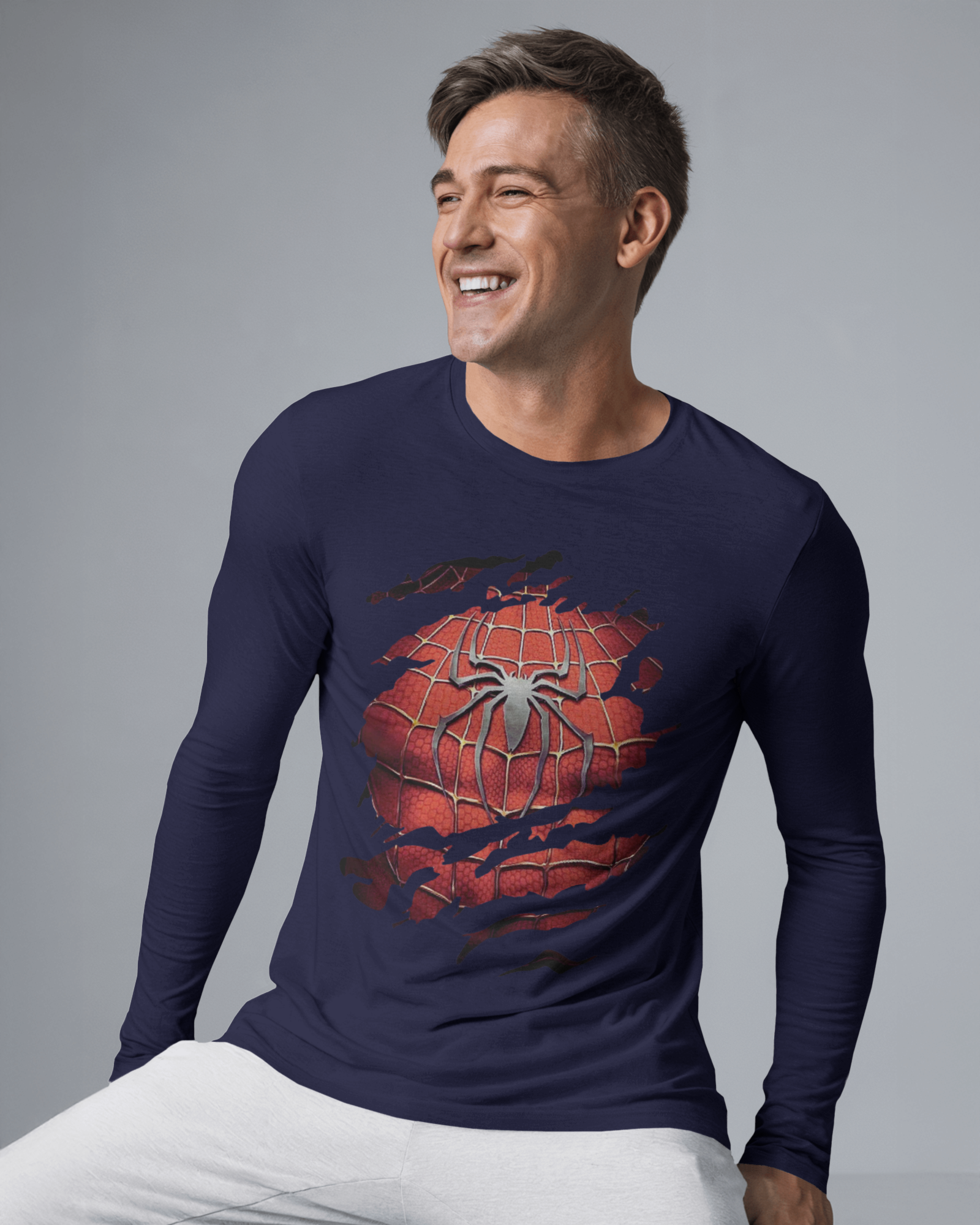 Unleash Your Inner Marvel Spider-Man, Men's Full Sleeve T-Shirt | Teeyatra