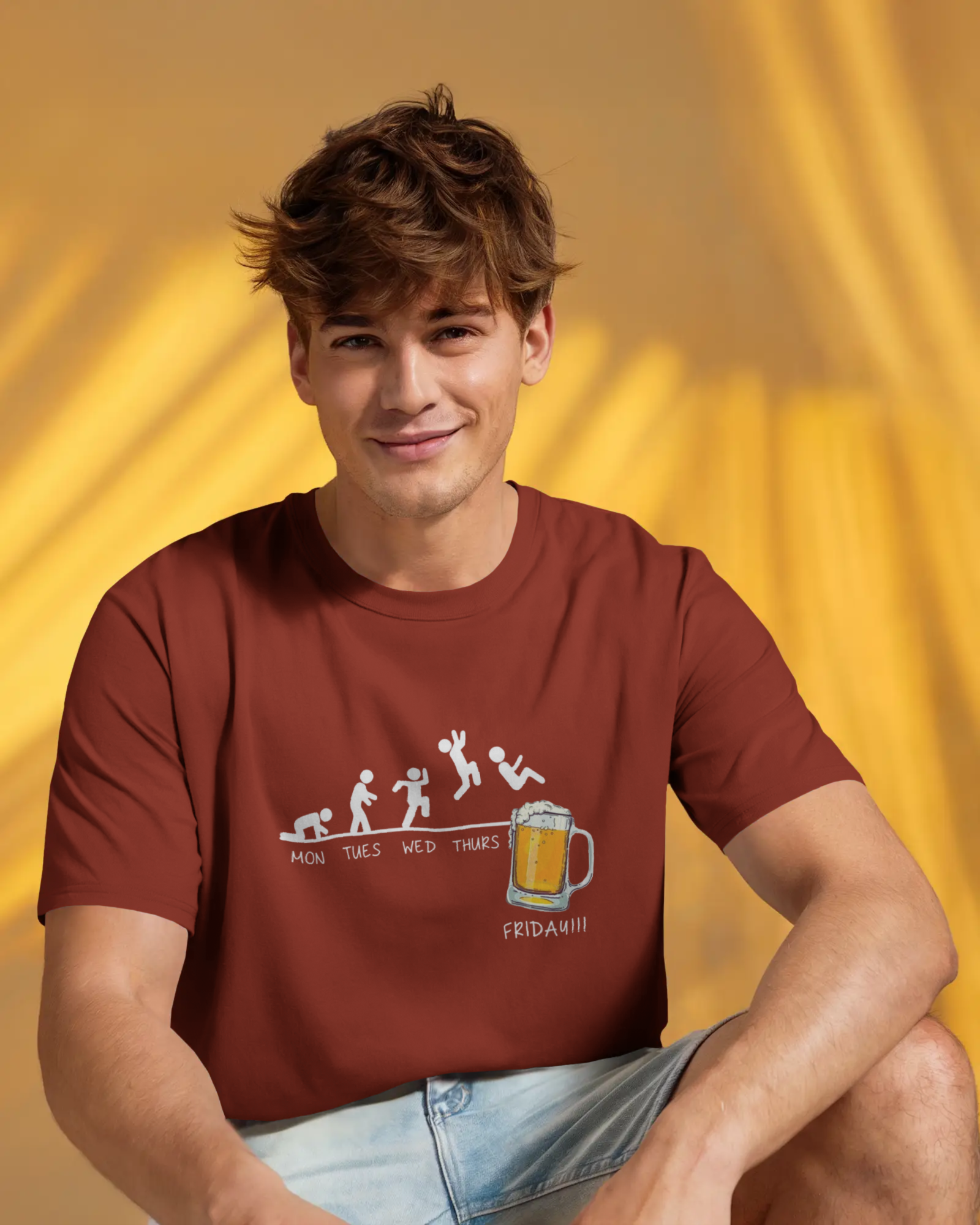 The Friday Finisher Men's Classic Crew T-Shirt | Teeyatra | Abstract