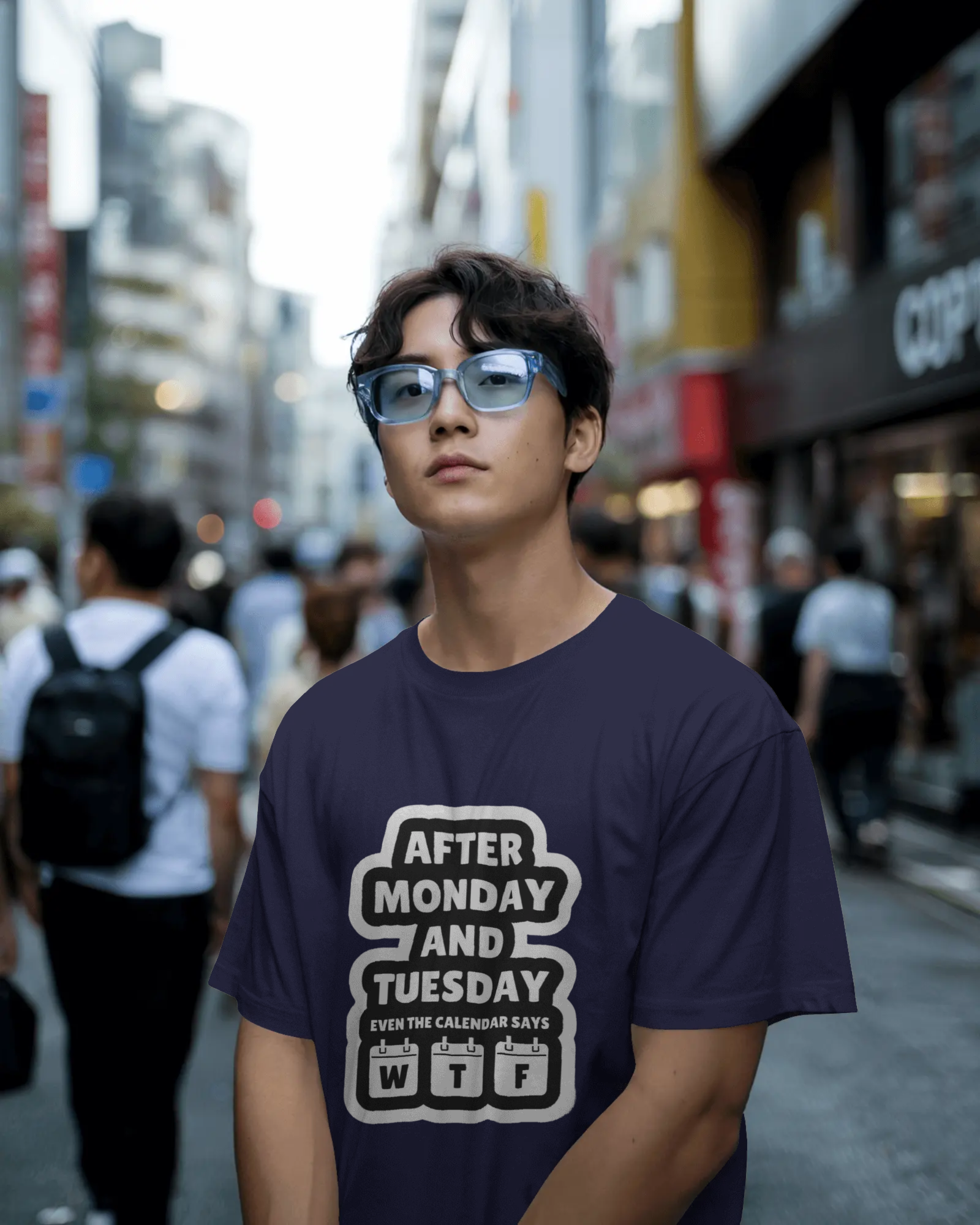 Humorous Work Week Men's Classic Crew T-Shirt | Teeyatra | Abstract