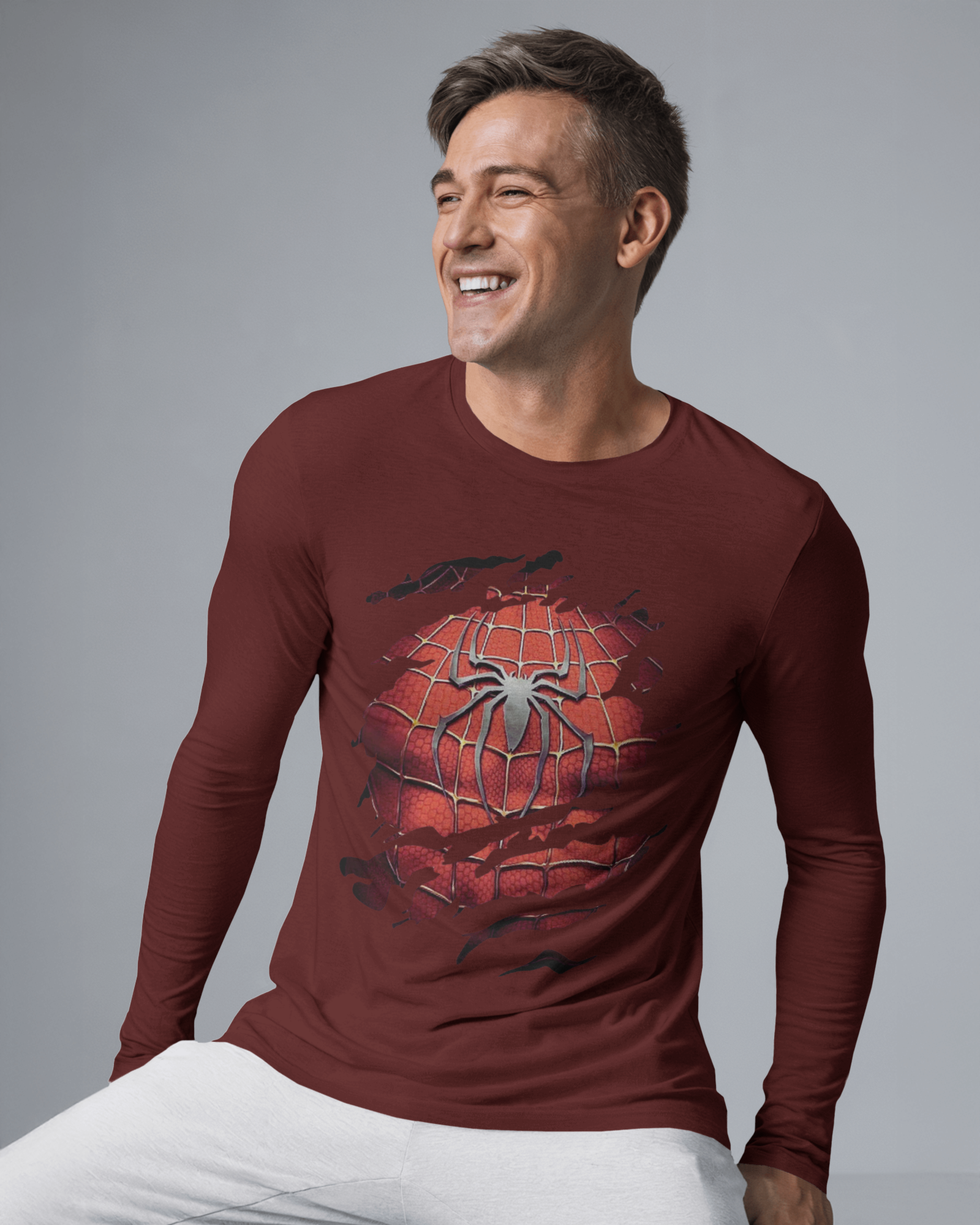 Unleash Your Inner Marvel Spider-Man, Men's Full Sleeve T-Shirt | Teeyatra