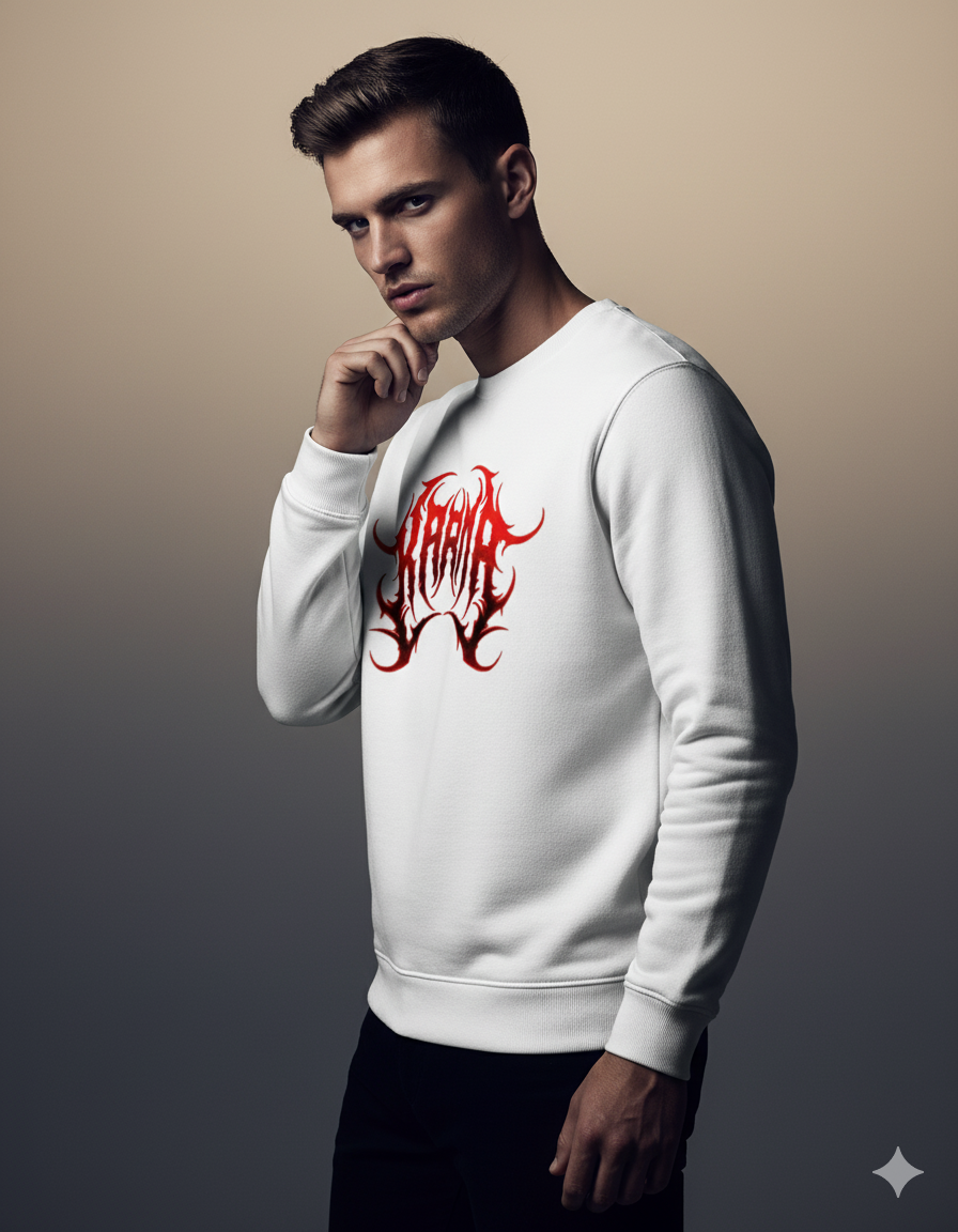 The Karma Crewneck Men's Sweatshirt | Teeyatra | Abstract