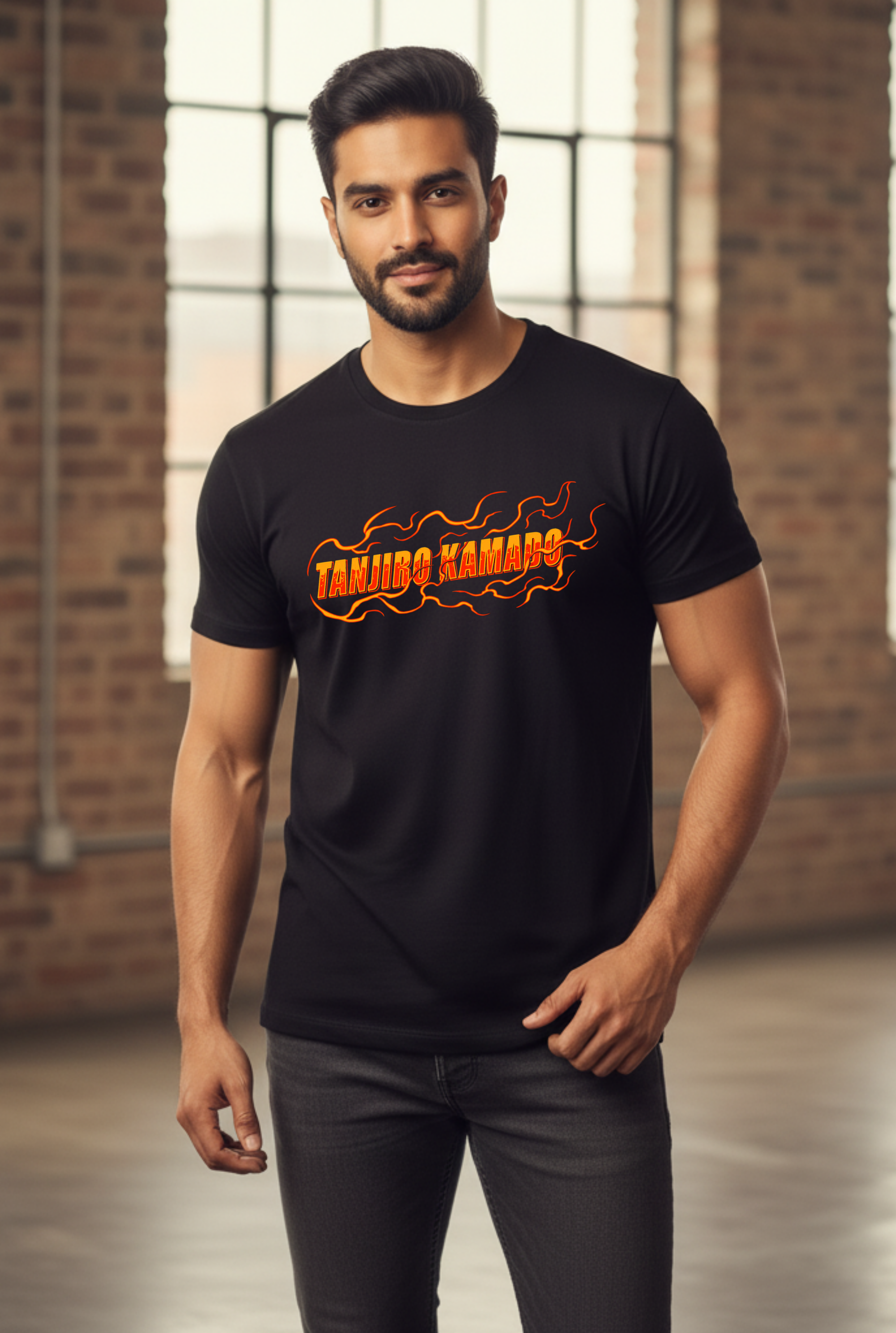 Demon Slayer Tanjiro Kamado Men's T-Shirt | Teeyatra Anime