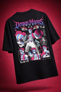 Teeyatra Demon Moons Akaza Oversized 240 GSM Tee