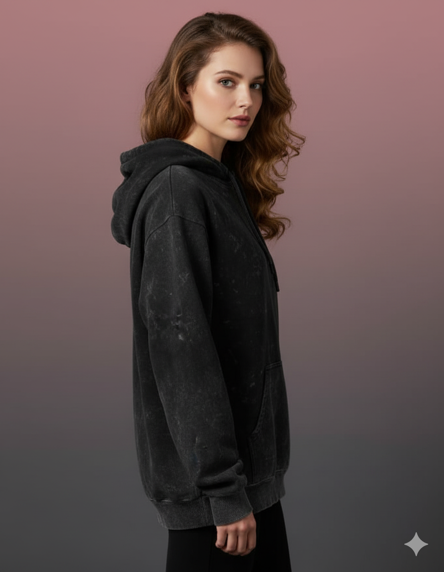 The Effortless Comfort Ladies Acid Washed Hoodie | Teeyatra
