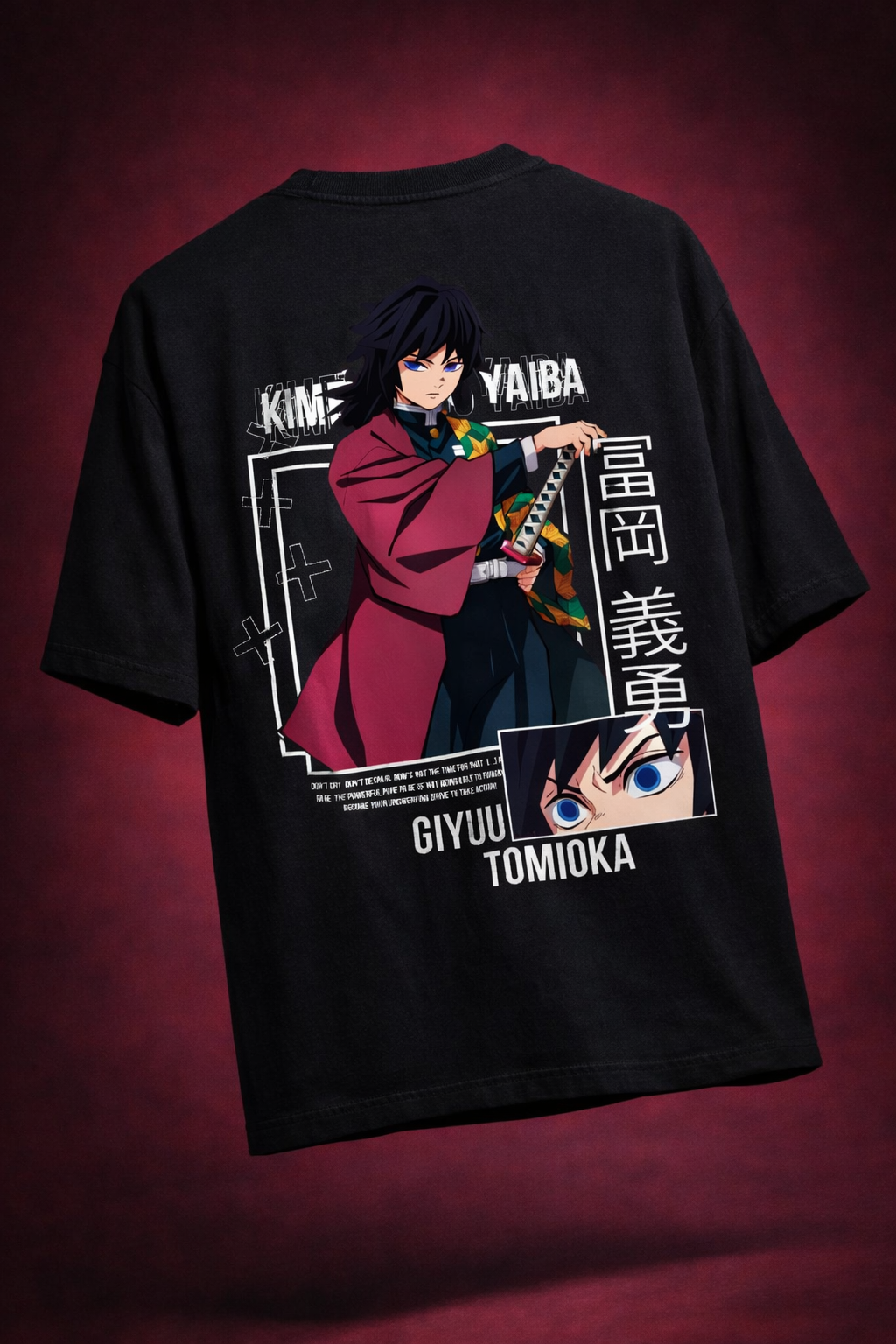 Teeyatra Water Hashira Giyuu Oversized 240 GSM Tee