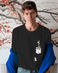 The Great Escape Cartoon Panda Men's Full Sleeve T-Shirt | Teeyatra