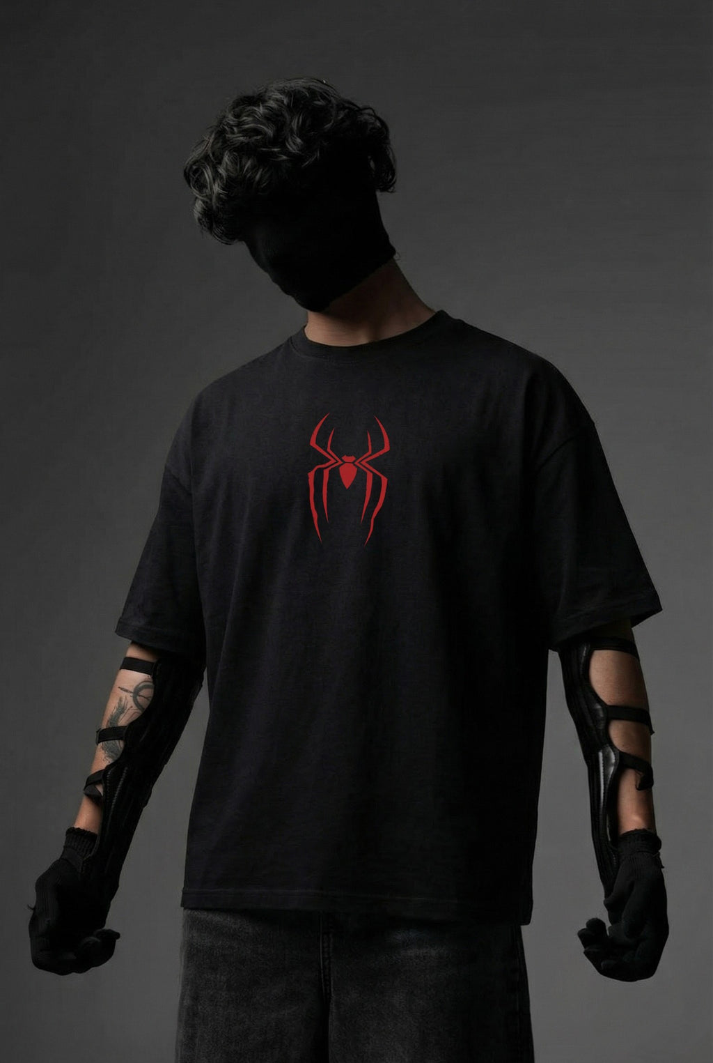 Teeyatra Spider-Hulk Rage Oversized T-Shirt | 240 GSM French Terry | Premium Streetwear