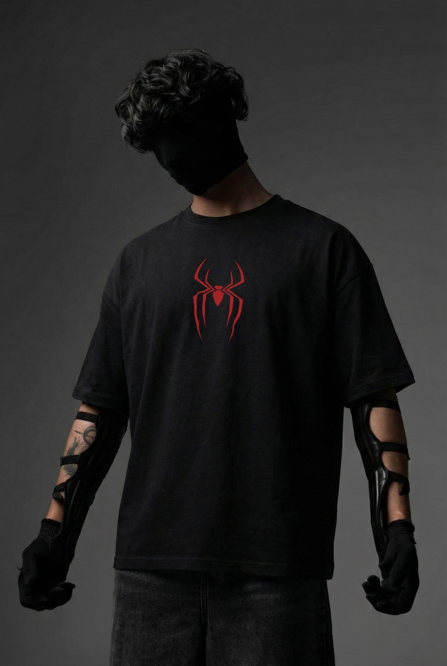 Teeyatra Spider-Hulk Rage Oversized T-Shirt | 240 GSM French Terry | Premium Streetwear