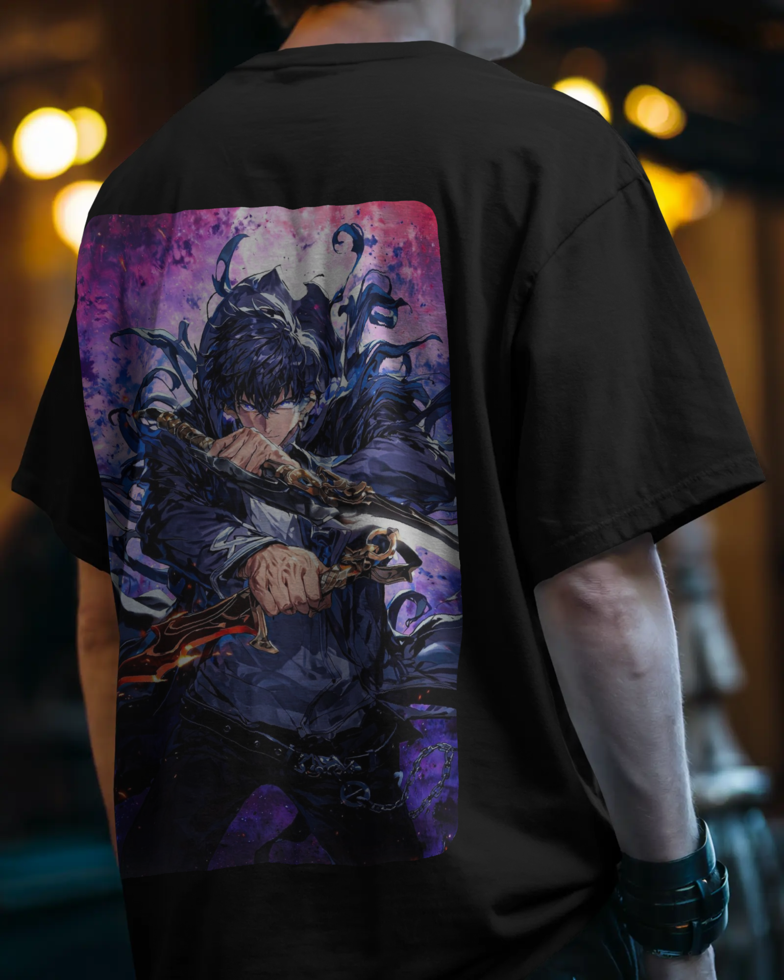 Solo Leveling Sung Jin-woo Men's Oversized Classic T-shirt | Teeyatra | Anime
